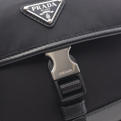 プラダ RE ナイロン テッスート+サフィアーノ ショルダーバッグ