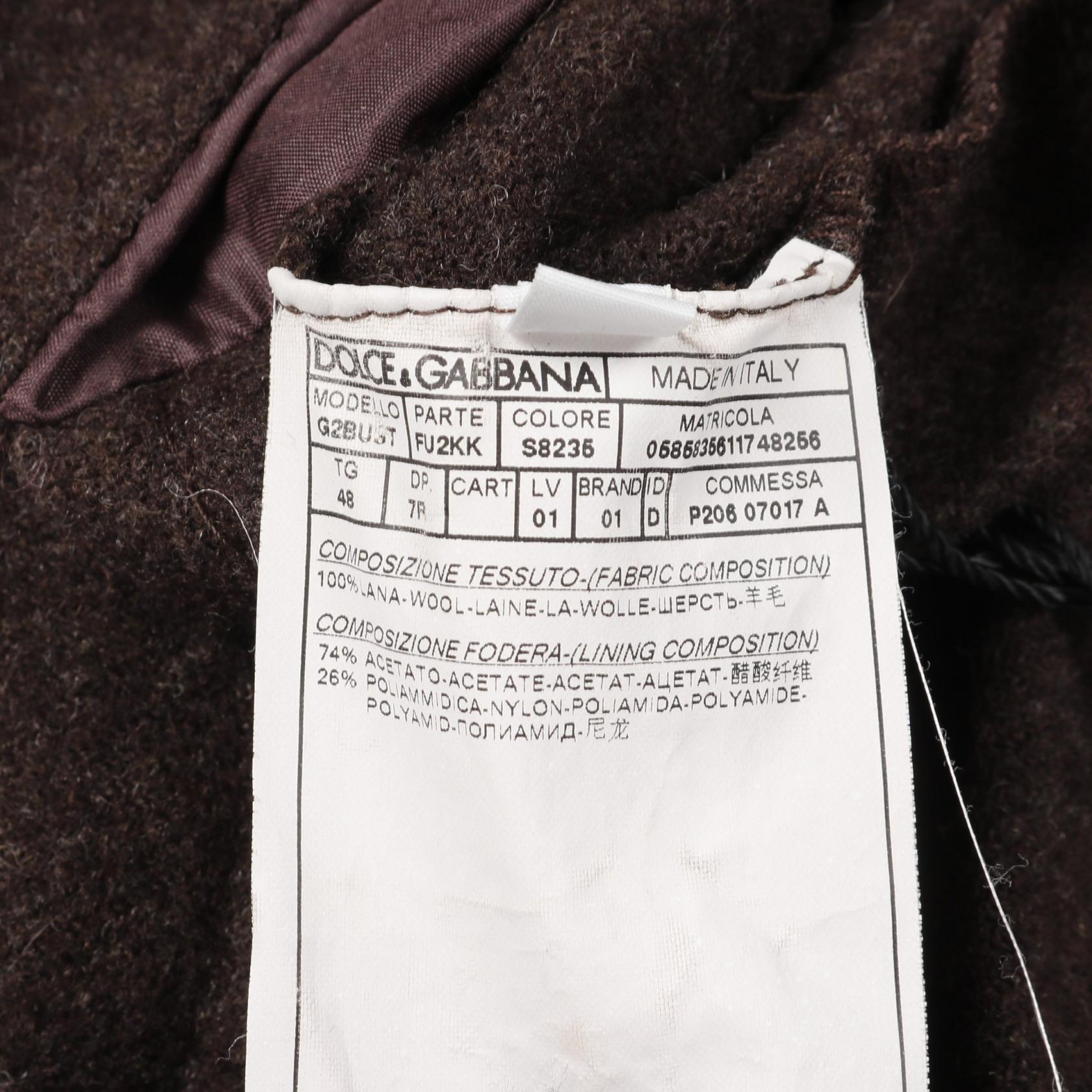 ドルチェ & ガッバーナ ウール テーラード ジャケット