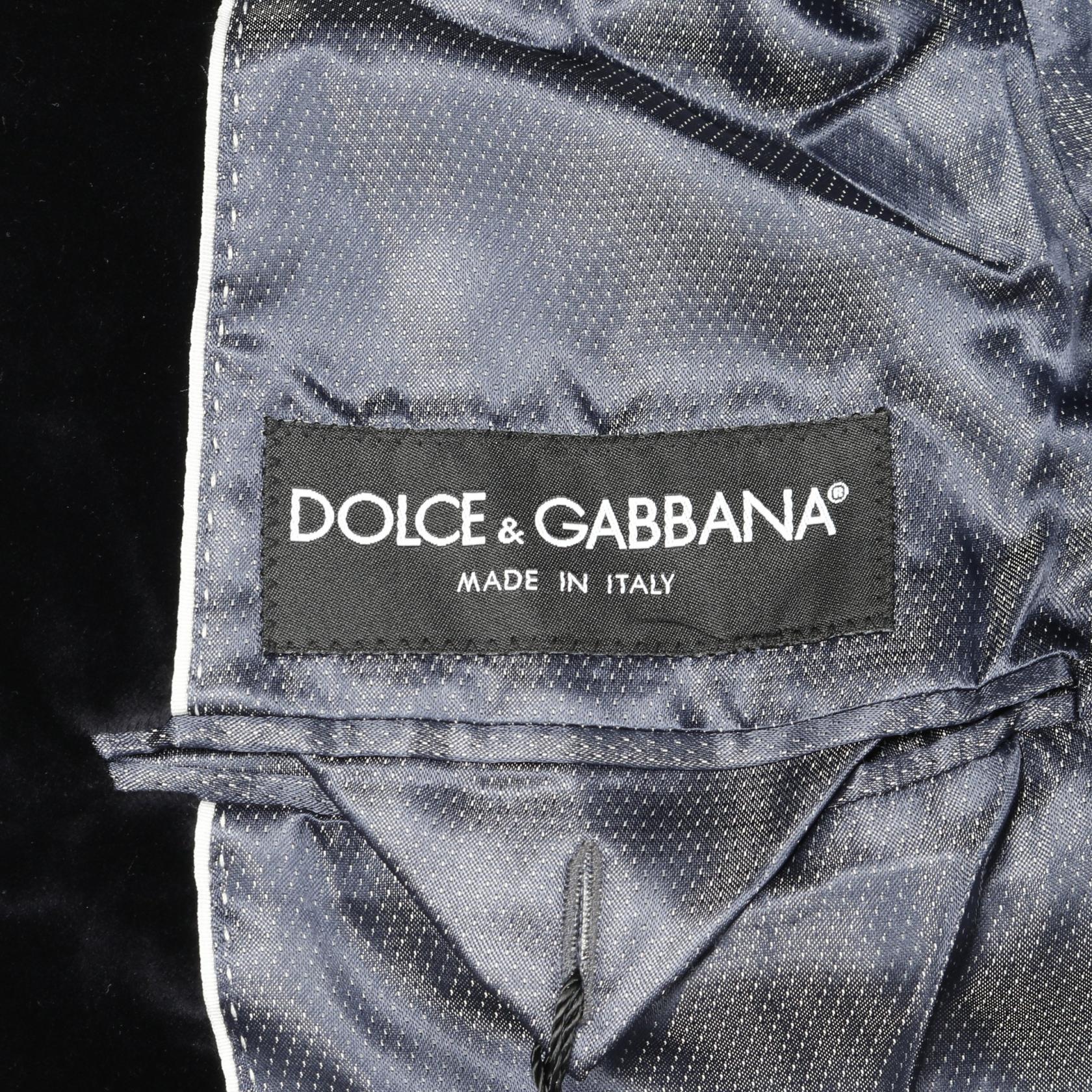 ドルチェ & ガッバーナ ベロア コットン テーラード ジャケット