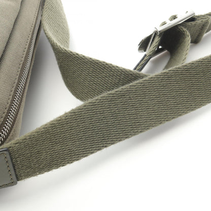 ロエベ MILITARY MESSENGER SIGNAT キャンバス レザー ショルダーバッグ