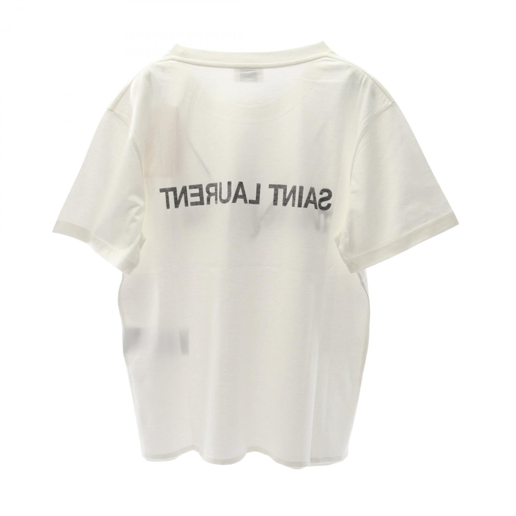 イヴサンローラン リバースロゴ コットン半袖Tシャツ