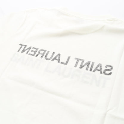 イヴサンローラン リバースロゴ コットン 半袖Tシャツ