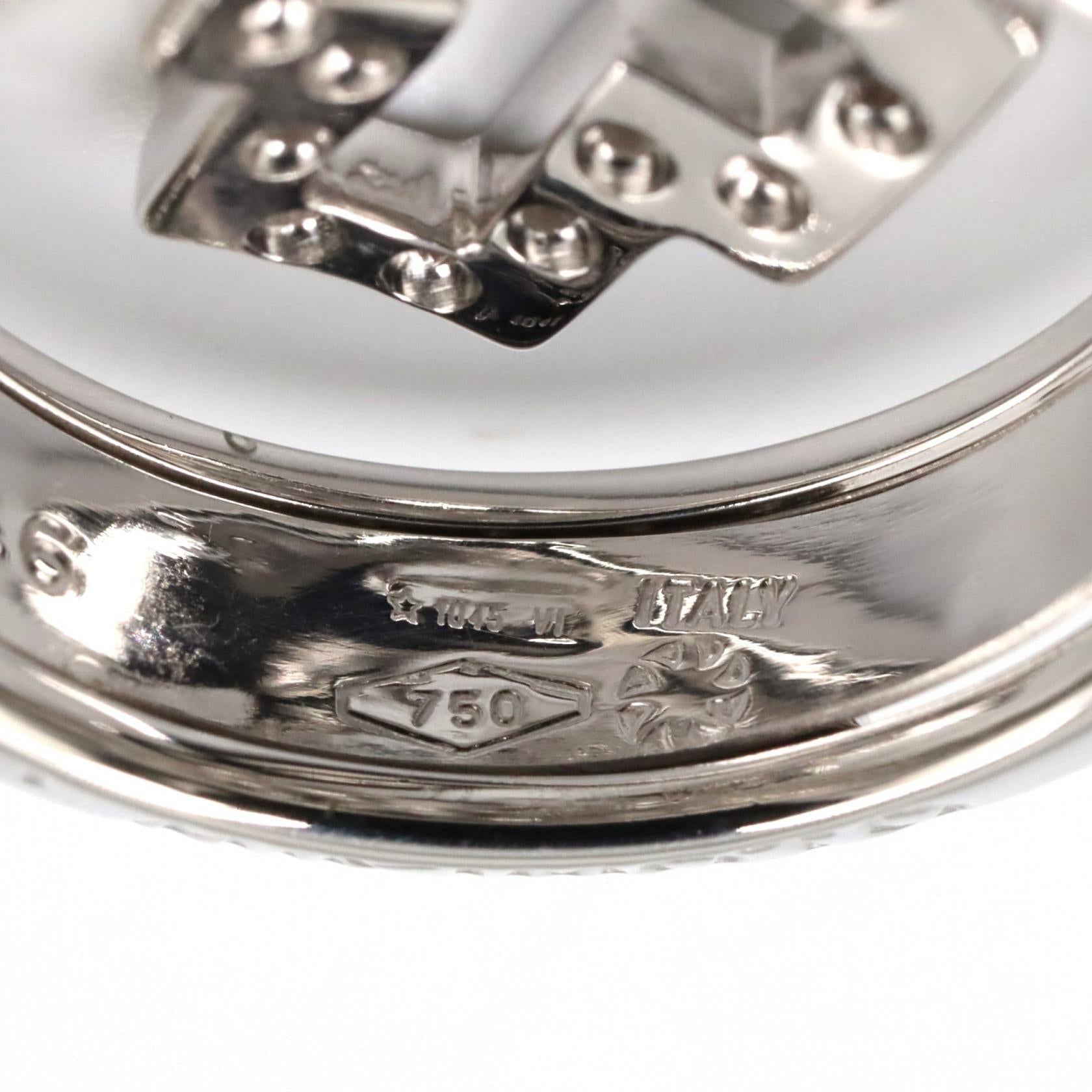 ミキモト バラカ クロス K18WG ダイヤモンド ネックレス