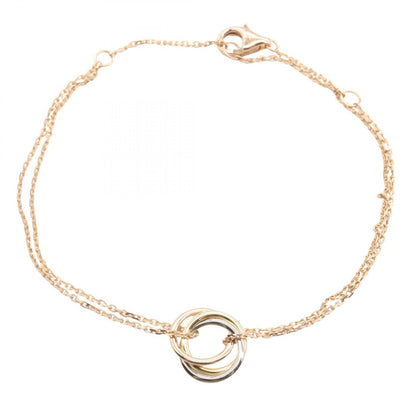 カルティエ トリニティ Au750 ピンク ゴールド ブレスレット サイズ 18