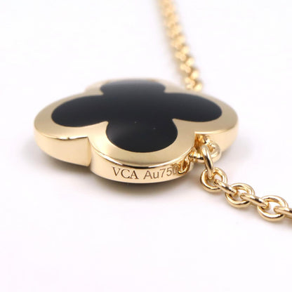 ヴァン クリーフ & アーペル ピュア アルハンブラ Au750 オニキス ネックレス