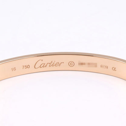 カルティエ ラブ ブレスレット Au750 ピンク ゴールド サイズ 16