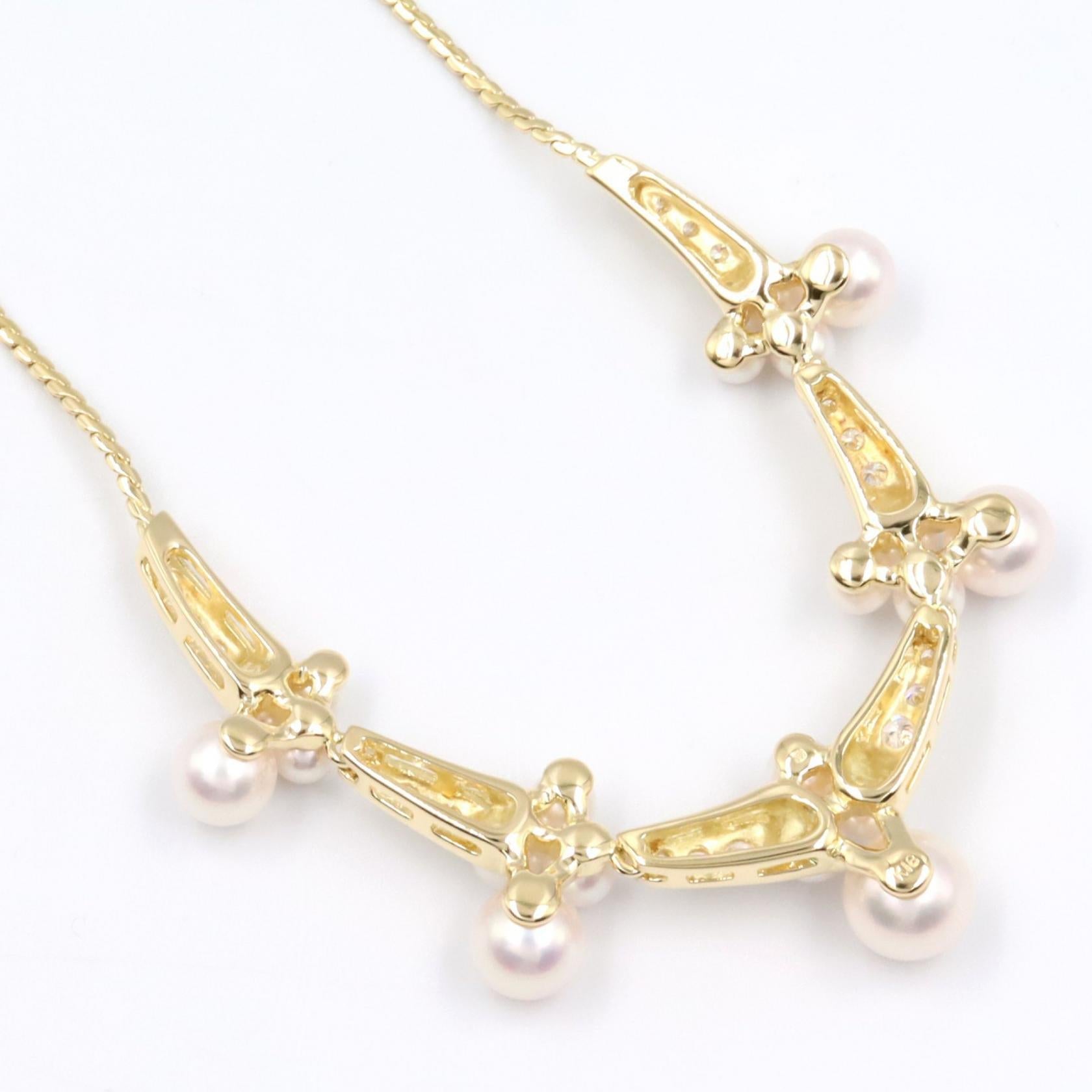 ミキモト パール ダイヤモンド Au750 ネックレス