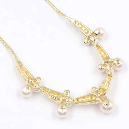 ミキモト パール ダイヤモンド Au750 ネックレス