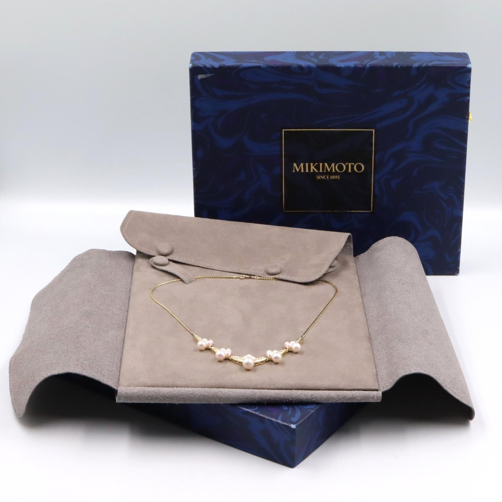 ミキモト パール ダイヤモンド Au750 ネックレス