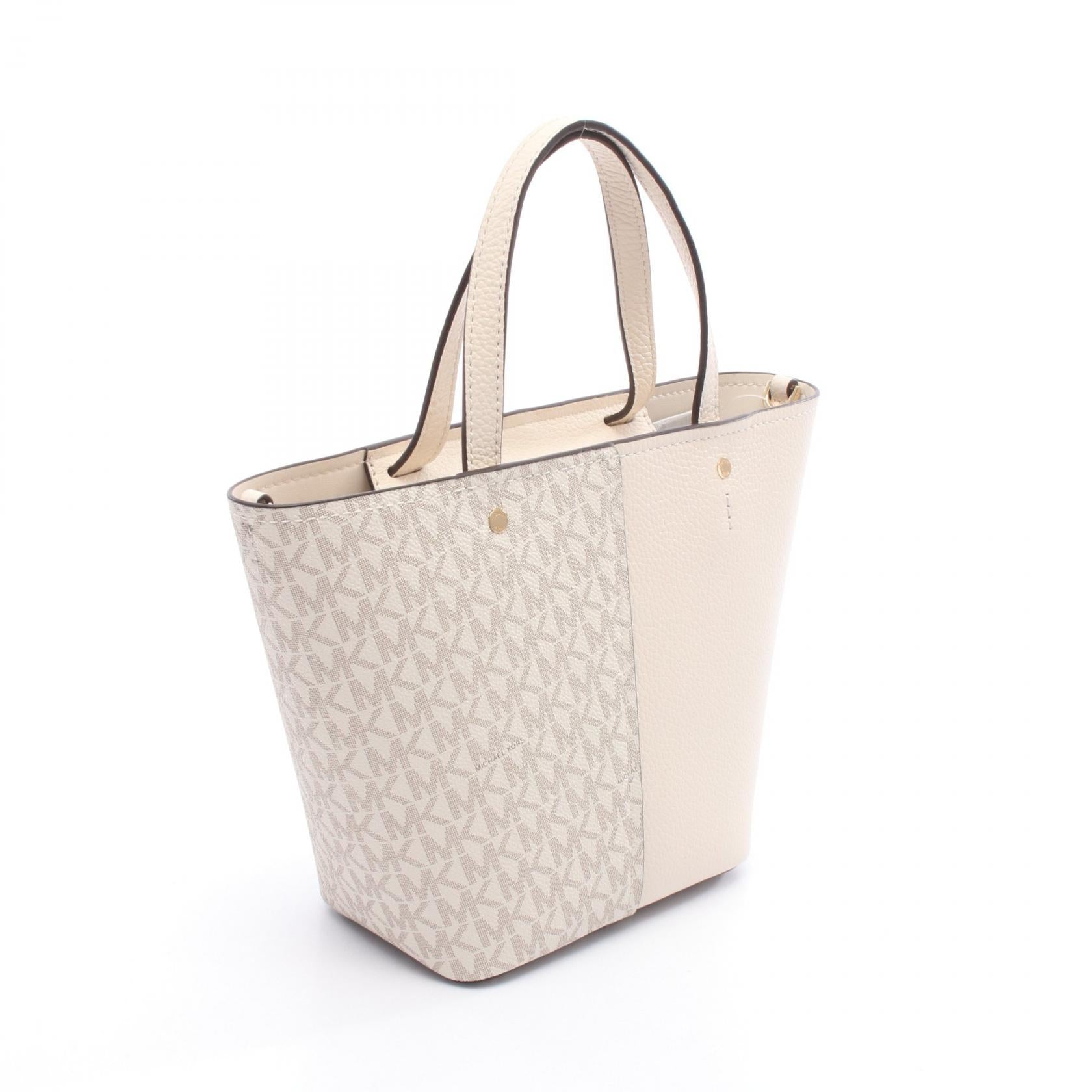 マイケルコース FLORA コーテッドキャンバス レザー トートバッグ