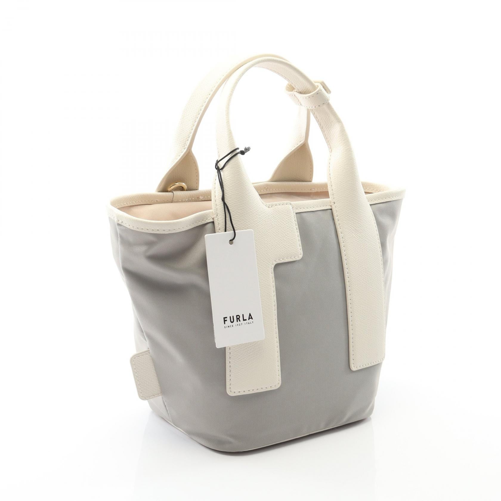 Furla PIUMA ナイロン レザー トートバッグ