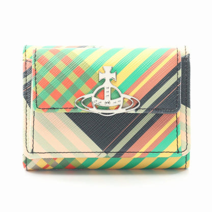ヴィヴィアンウエストウッド SAFF PRINT SMALL FLAP PURSE 三つ折り財布