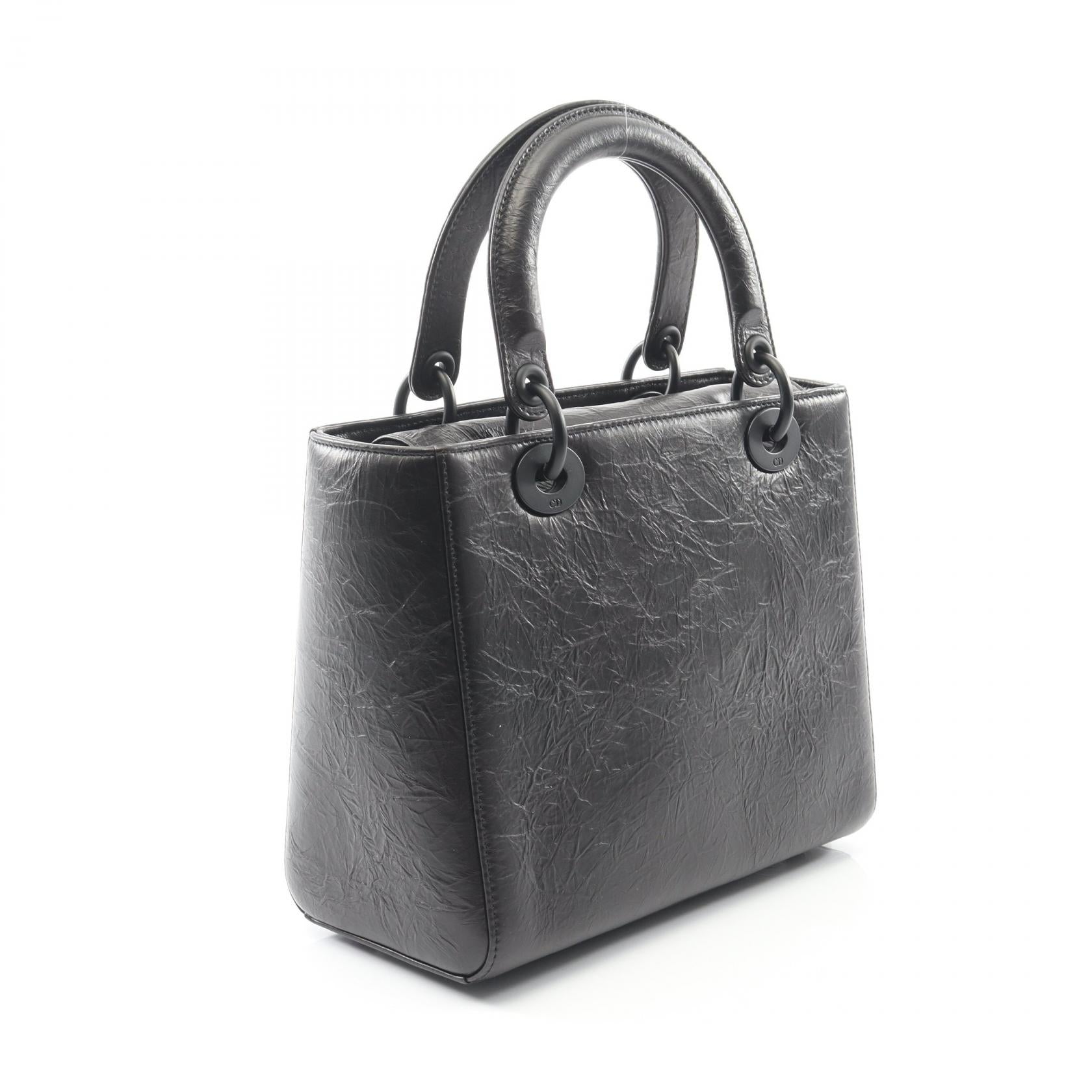 クリスチャンディオール LADY DIOR レザーハンドバッグ