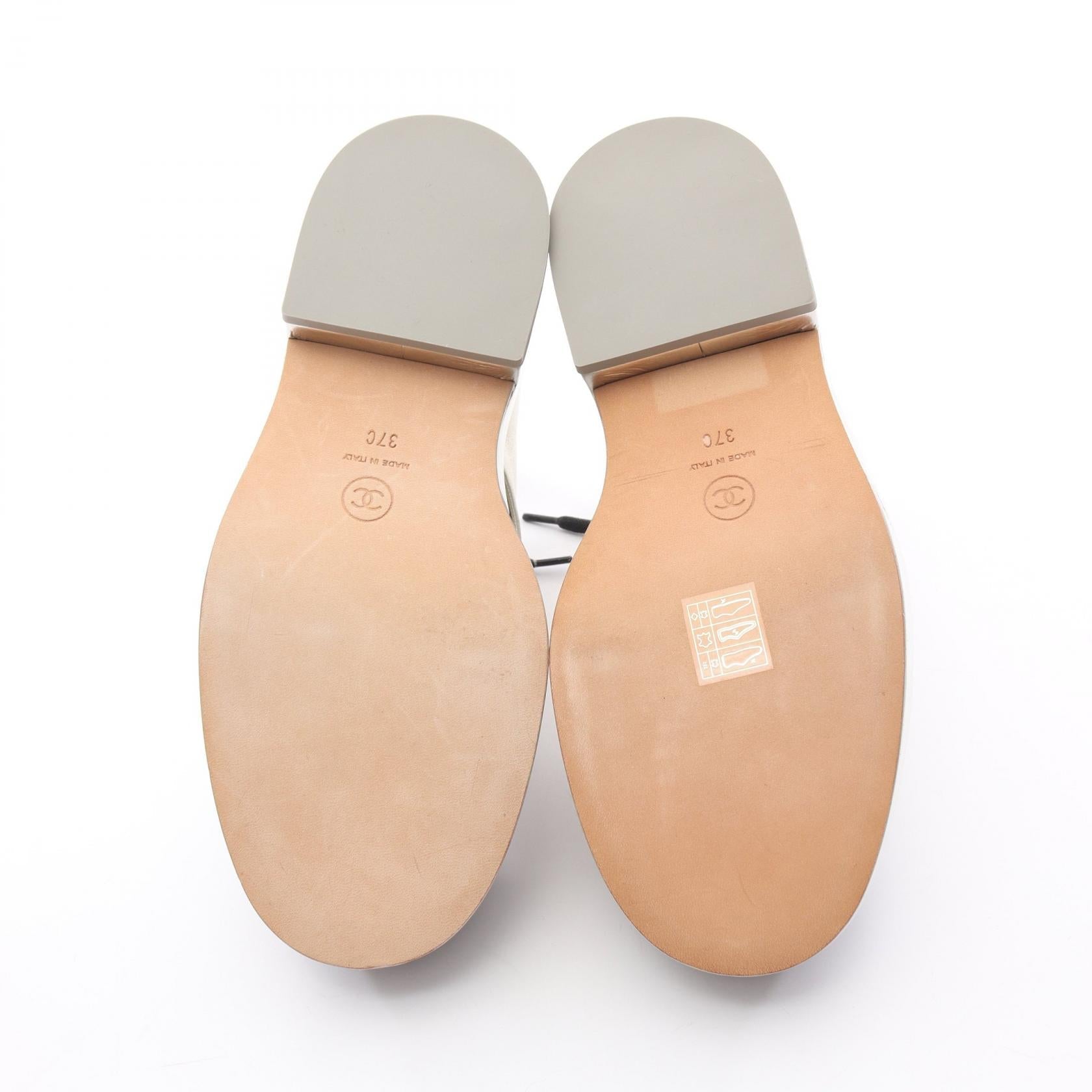 シャネル ココマーク レザー ファブリック ブーツ
