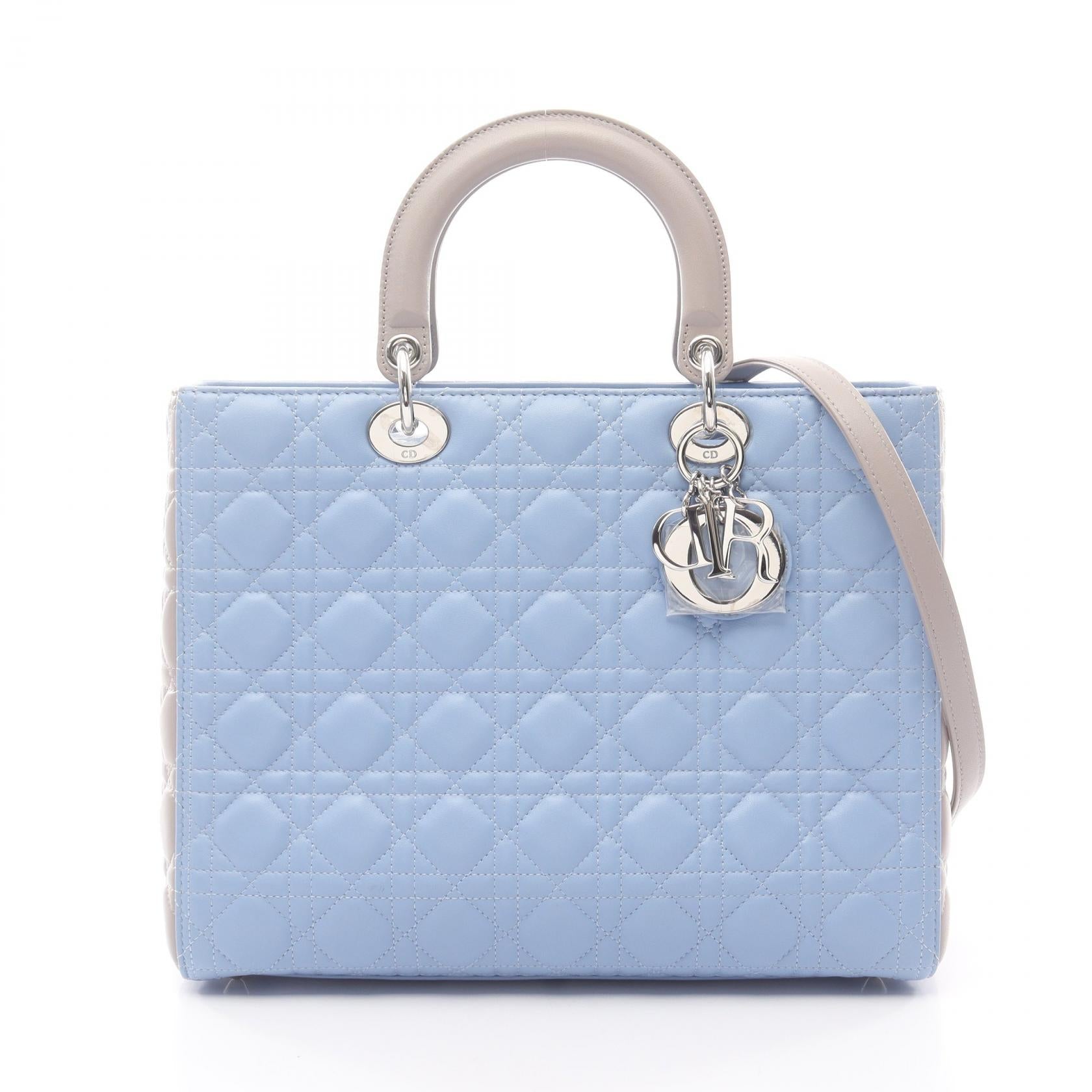 ディオール LADY DIOR レザー ハンドバッグ