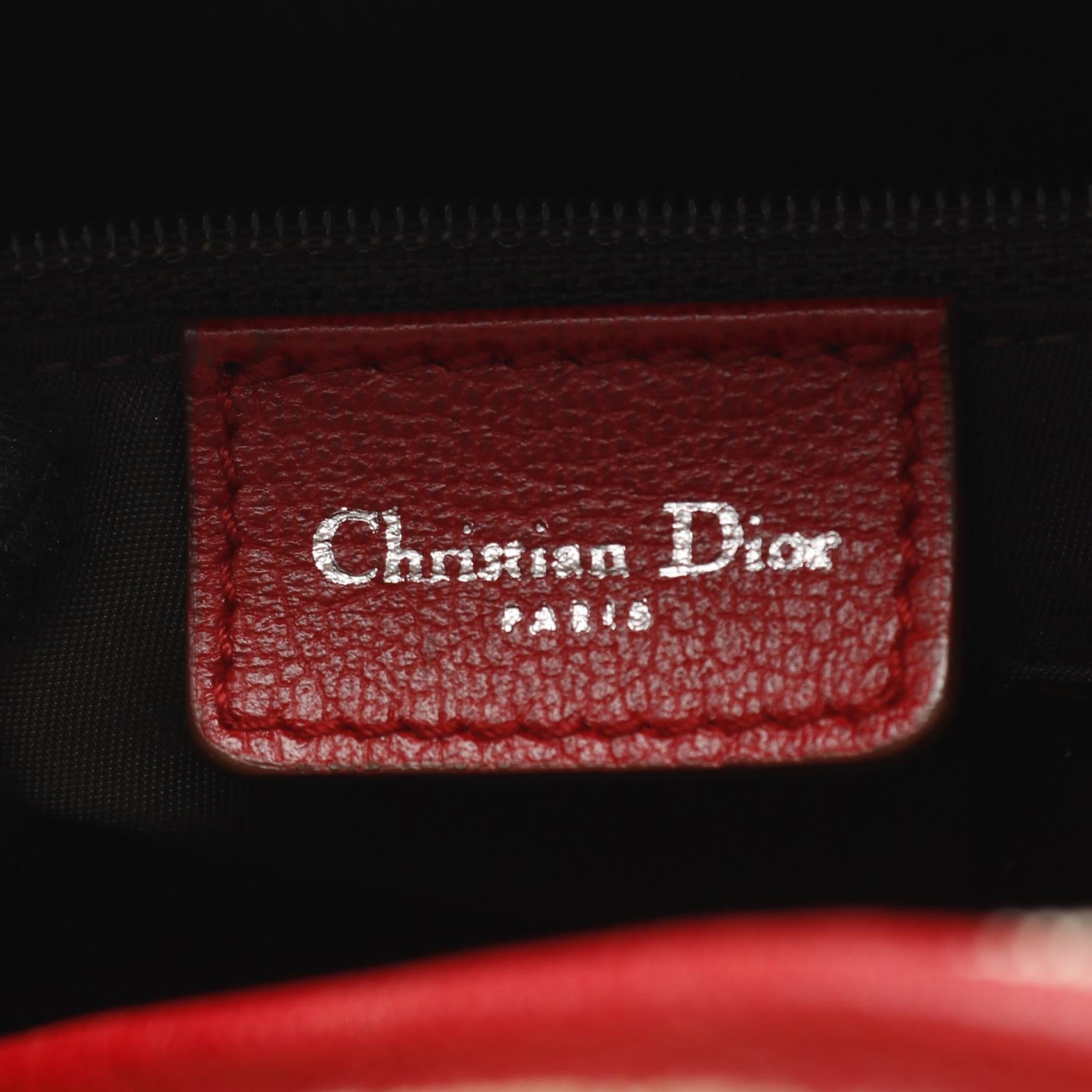 ディオール ラスタ トロッター キャンバス レザー ハンドバッグ