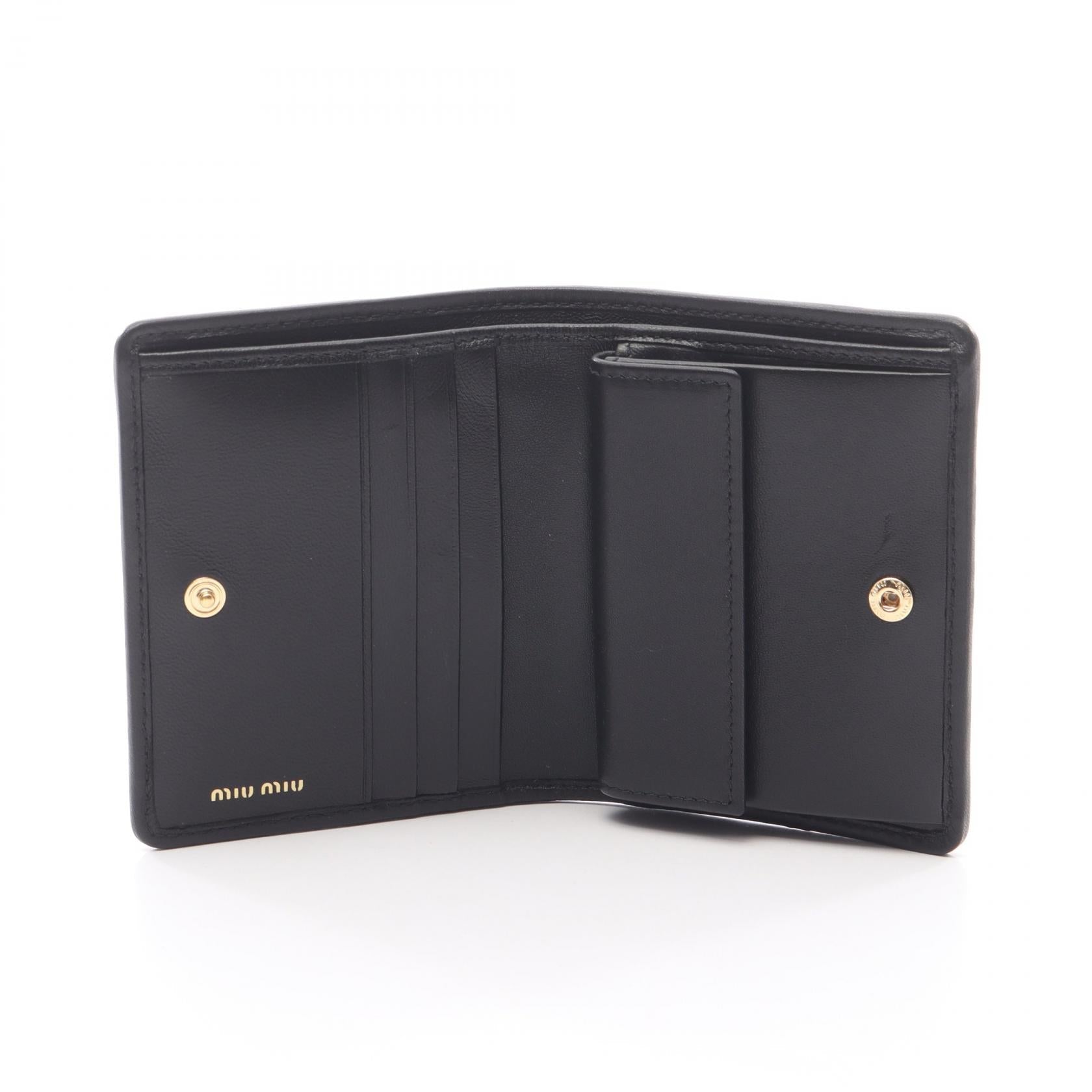 Miu Miu マテラッセ ミュウ レザー ウォレット