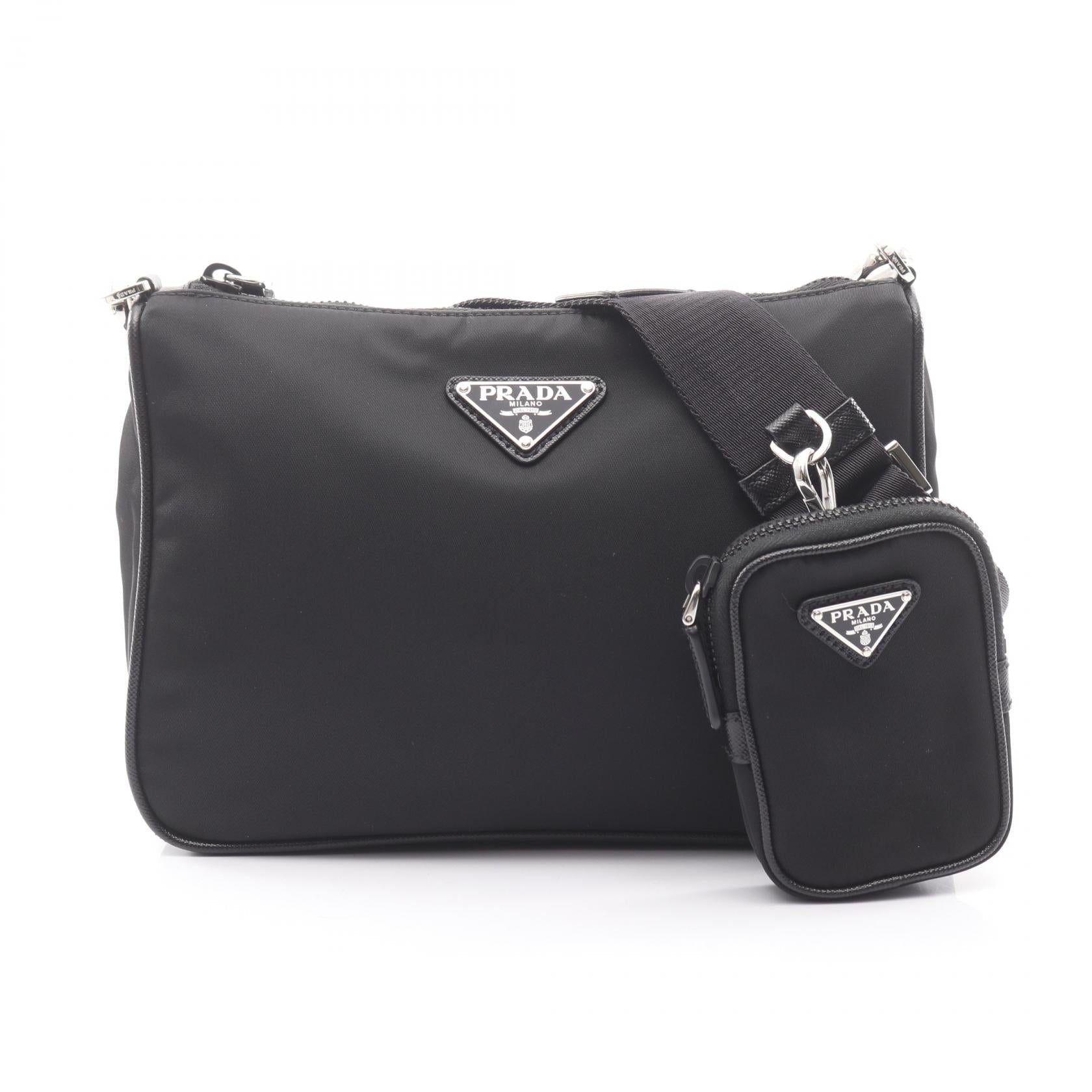 プラダ TESSUTO+SAFFIANO Re-nylon ショルダーバッグ