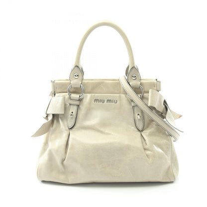 ミュウ ミュウ VITELLO LUX レザー ハンドバッグ