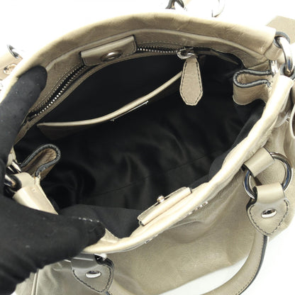 ミュウ ミュウ VITELLO LUX レザー ハンドバッグ