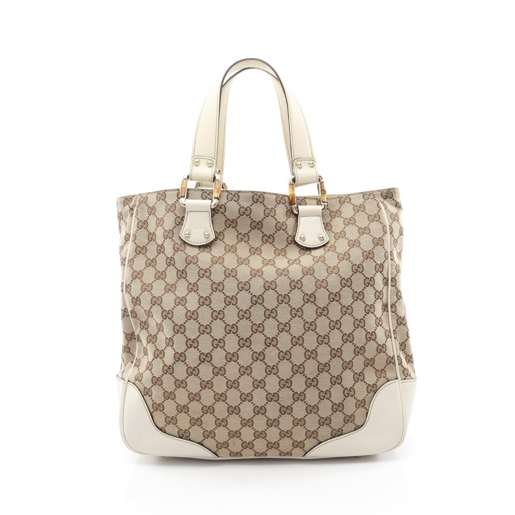 グッチ バンブー ホースビット GGキャンバス トートバッグ