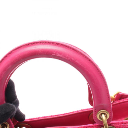 ディオール LADY DIOR ファブリック ハンドバッグ