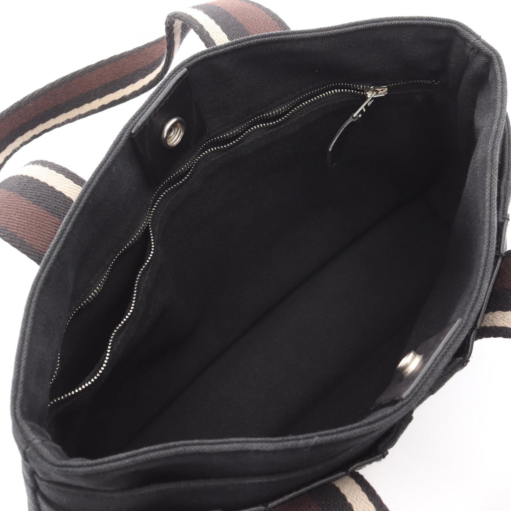 エルメス トロカホリゾンタルPM キャンバス レザー トートバッグ