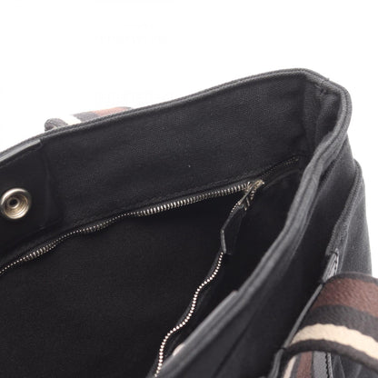 エルメス トロカホリゾンタルPM キャンバス レザー トートバッグ