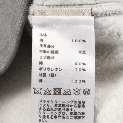 エルメス ホースレザーパッチ コットンパーカー