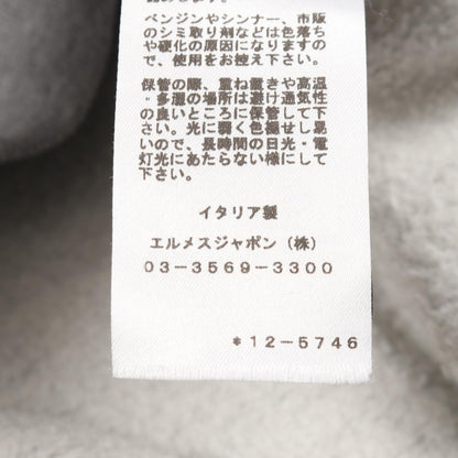エルメス ホースレザーパッチ コットンパーカー