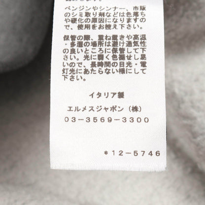 エルメス ホースレザーパッチ コットンパーカー