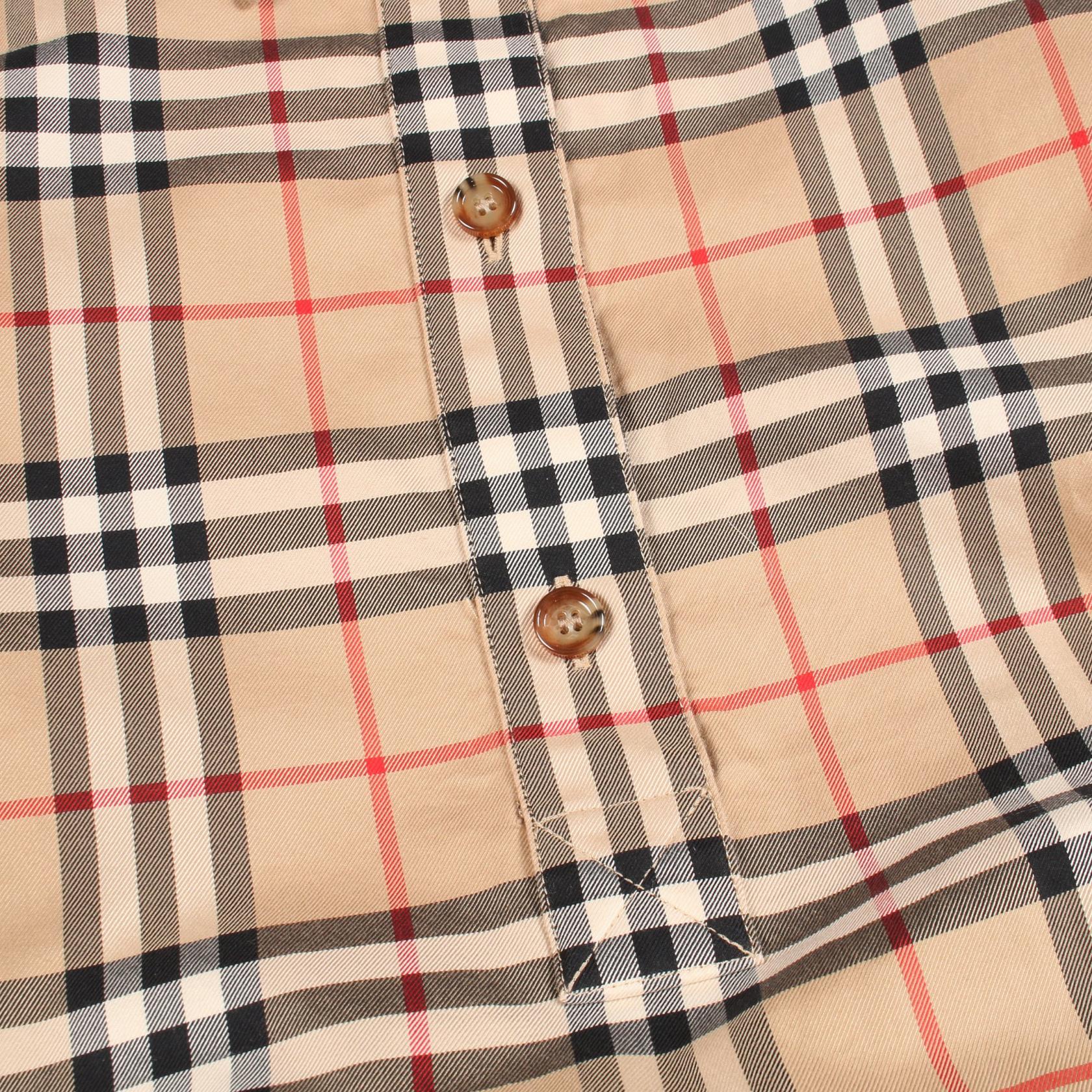 バーバリー Astride Check Shirt Dress コットンワンピース