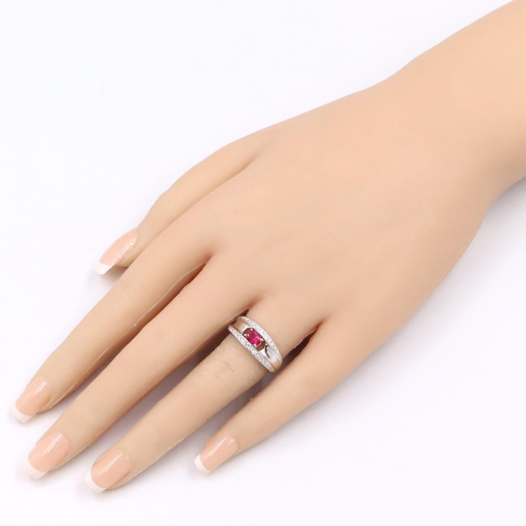 ジュエリー Pt900ルビー ダイヤモンドリング