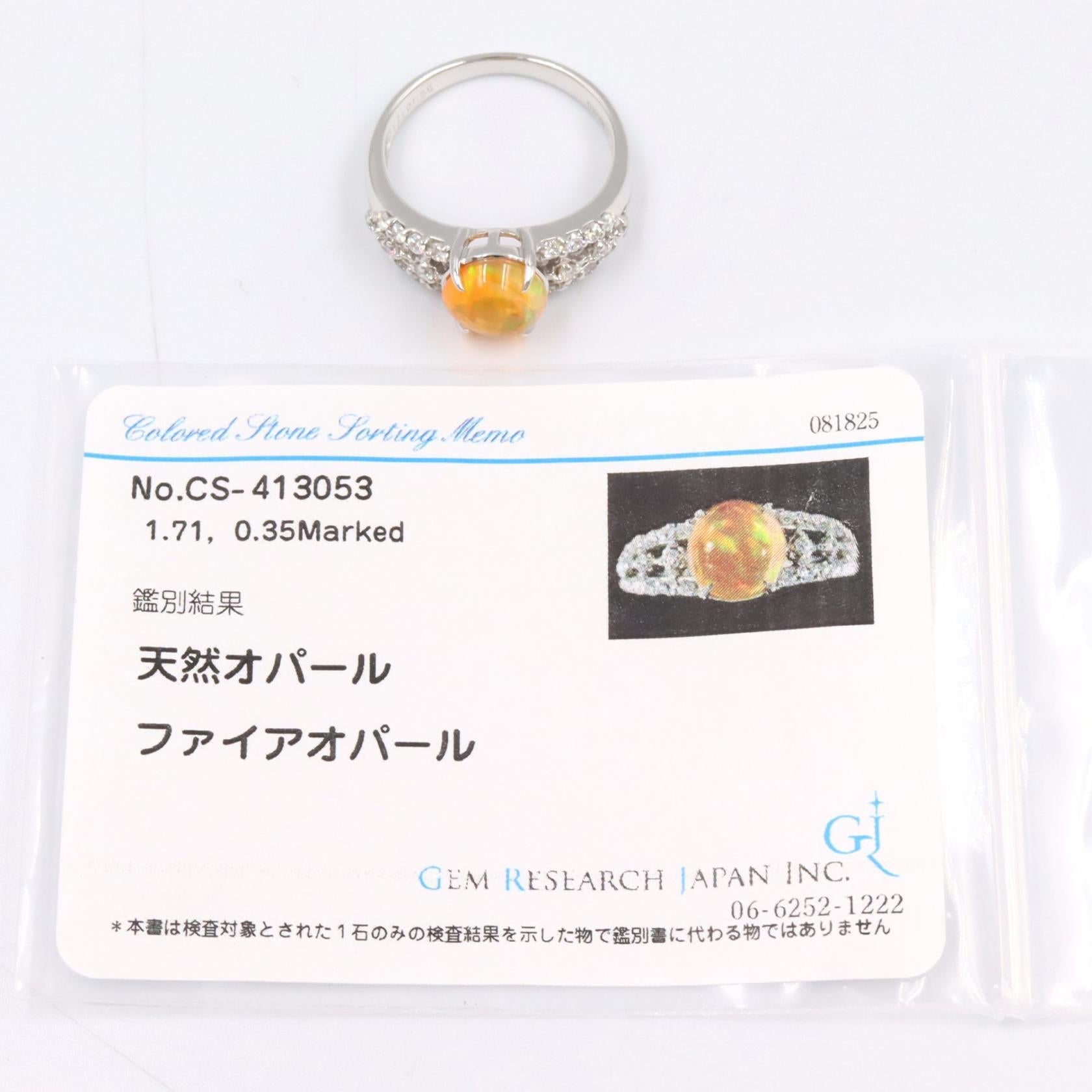ジュエリー Au750 ダイヤモンド ファイアオパール リング