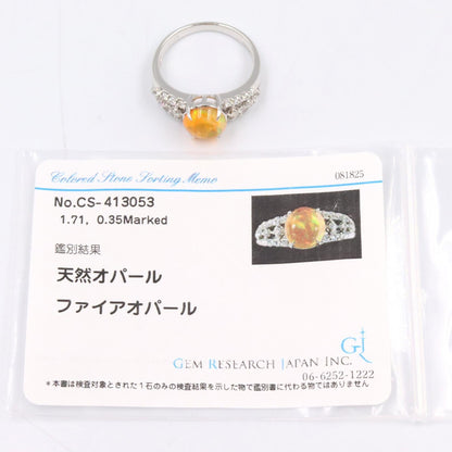 ジュエリー Au750 ダイヤモンド ファイアオパール リング