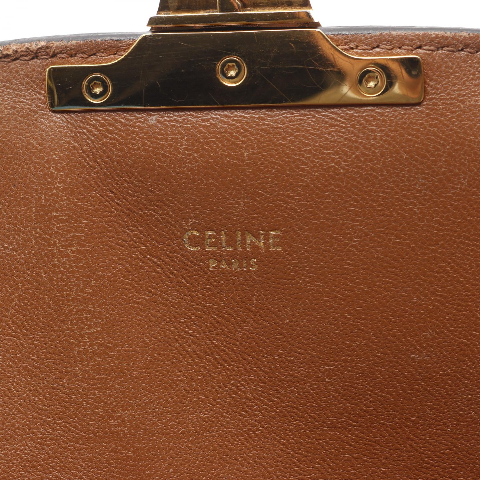 セリーヌ クラシックトリオンフ コーティングキャンバス ショルダーバッグ