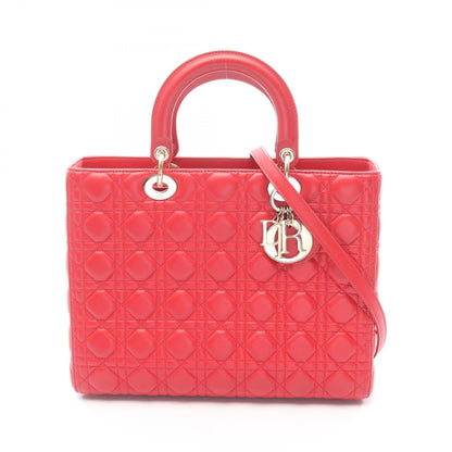 ディオール LADY DIOR レザー ハンドバッグ