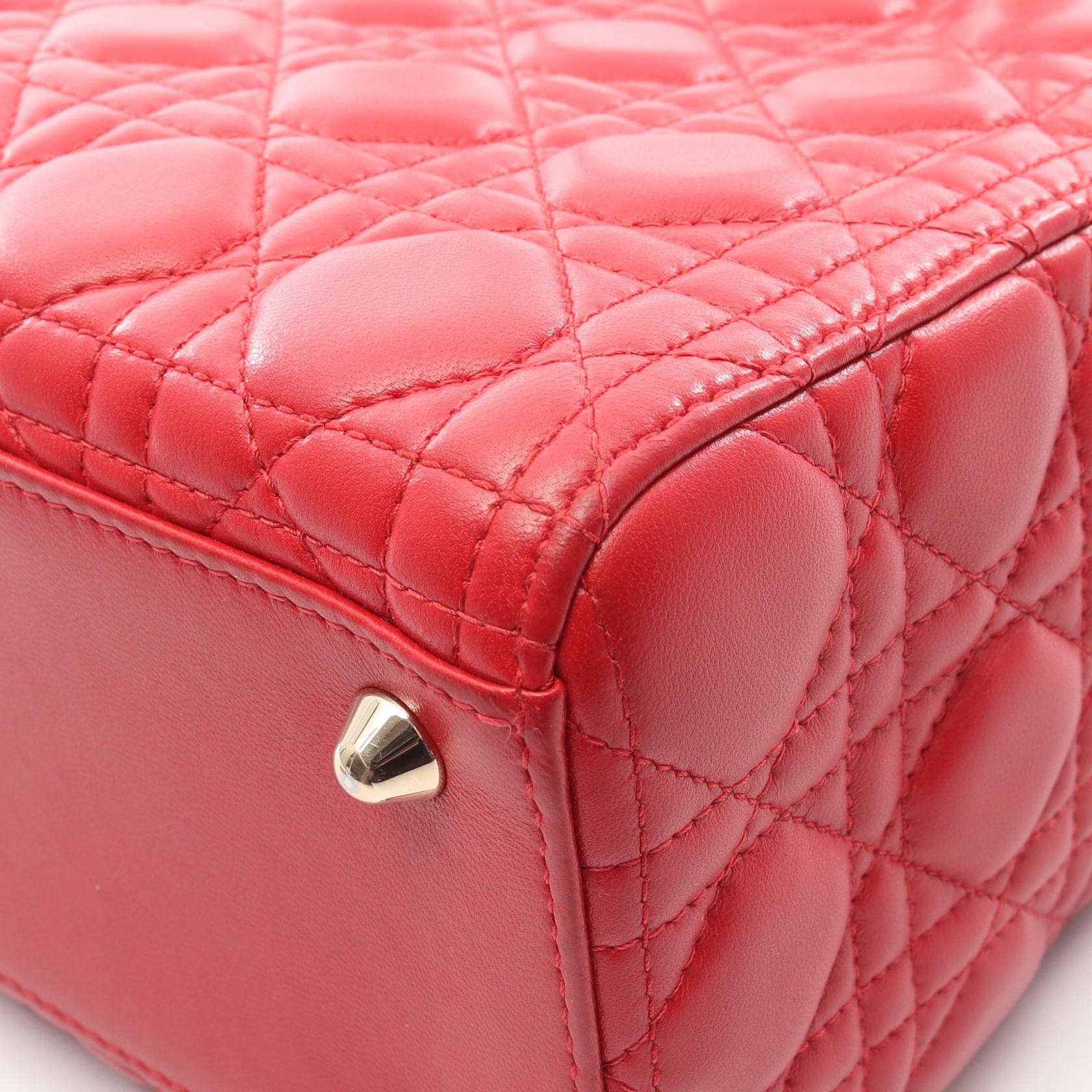 ディオール LADY DIOR レザー ハンドバッグ