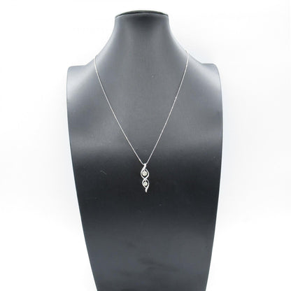 ジュエリー K18WG ダイヤモンドネックレス