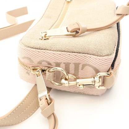 クロエ WOODY BELT BAG キャンバス レザー ショルダーバッグ