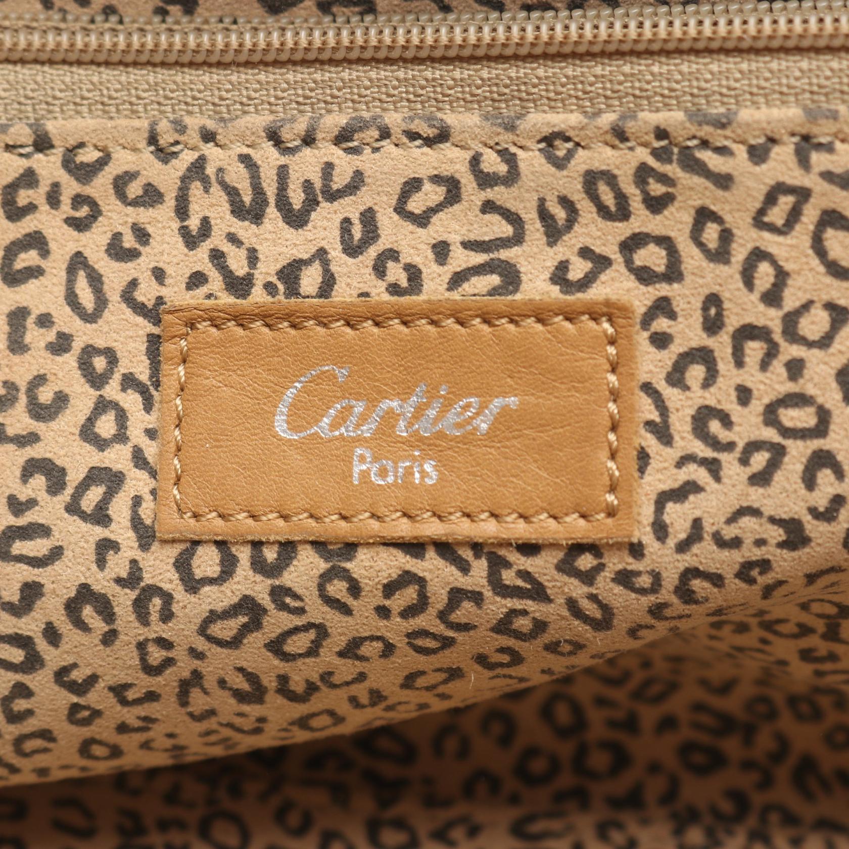 カルティエ パンテール レザー ハンドバッグ