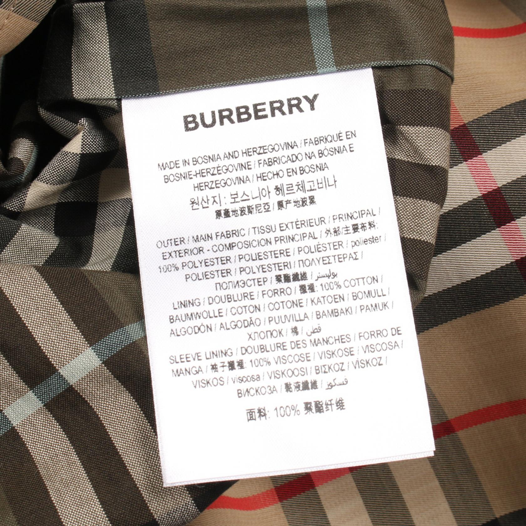 バーバリー コットンポリエステルコート
