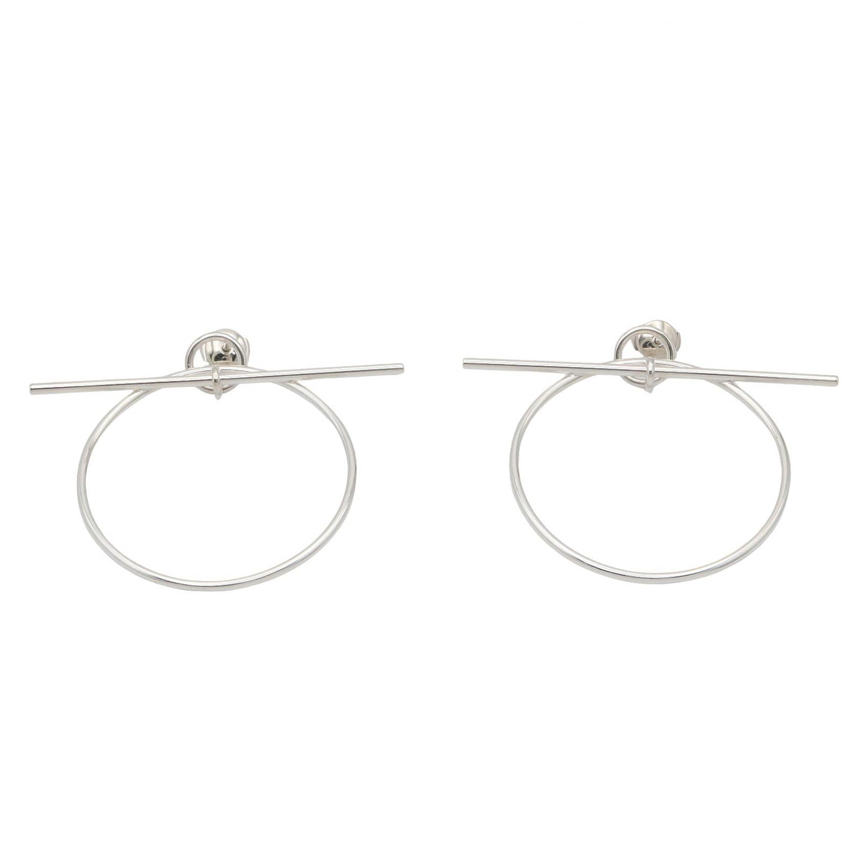 エルメス ループMM シルバー ピアス