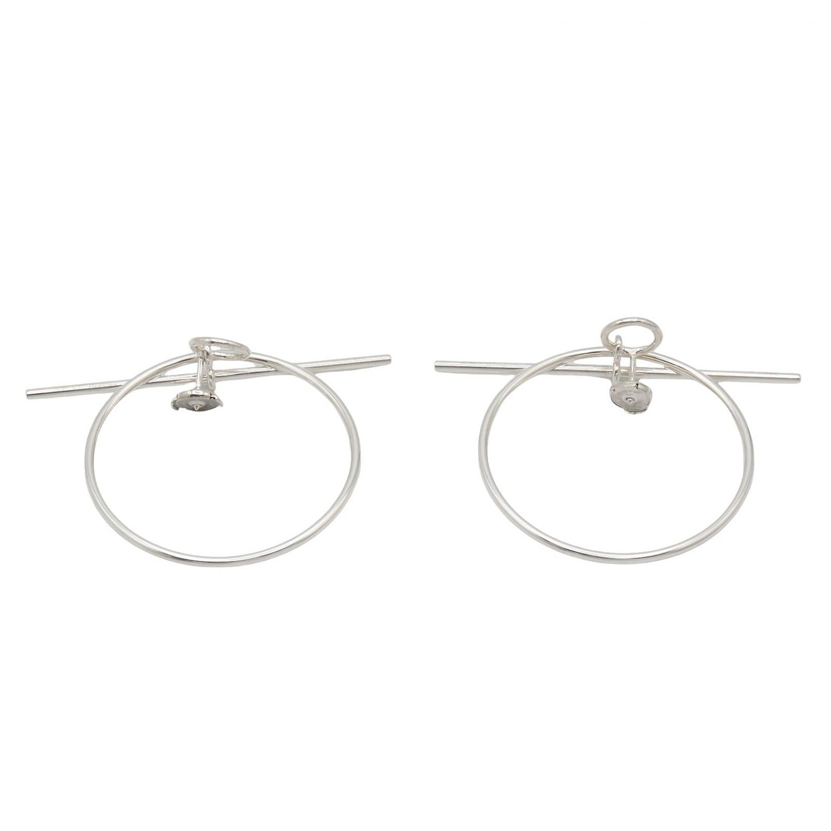 エルメス ループMM シルバー ピアス