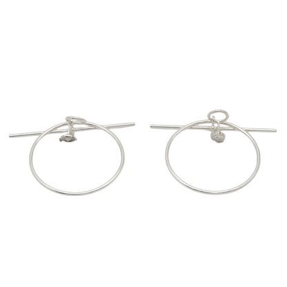 エルメス ループMM シルバー ピアス