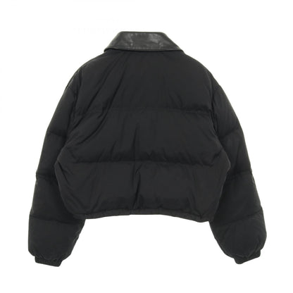 ミュウミュウ レザーポリエステルダウンジャケット