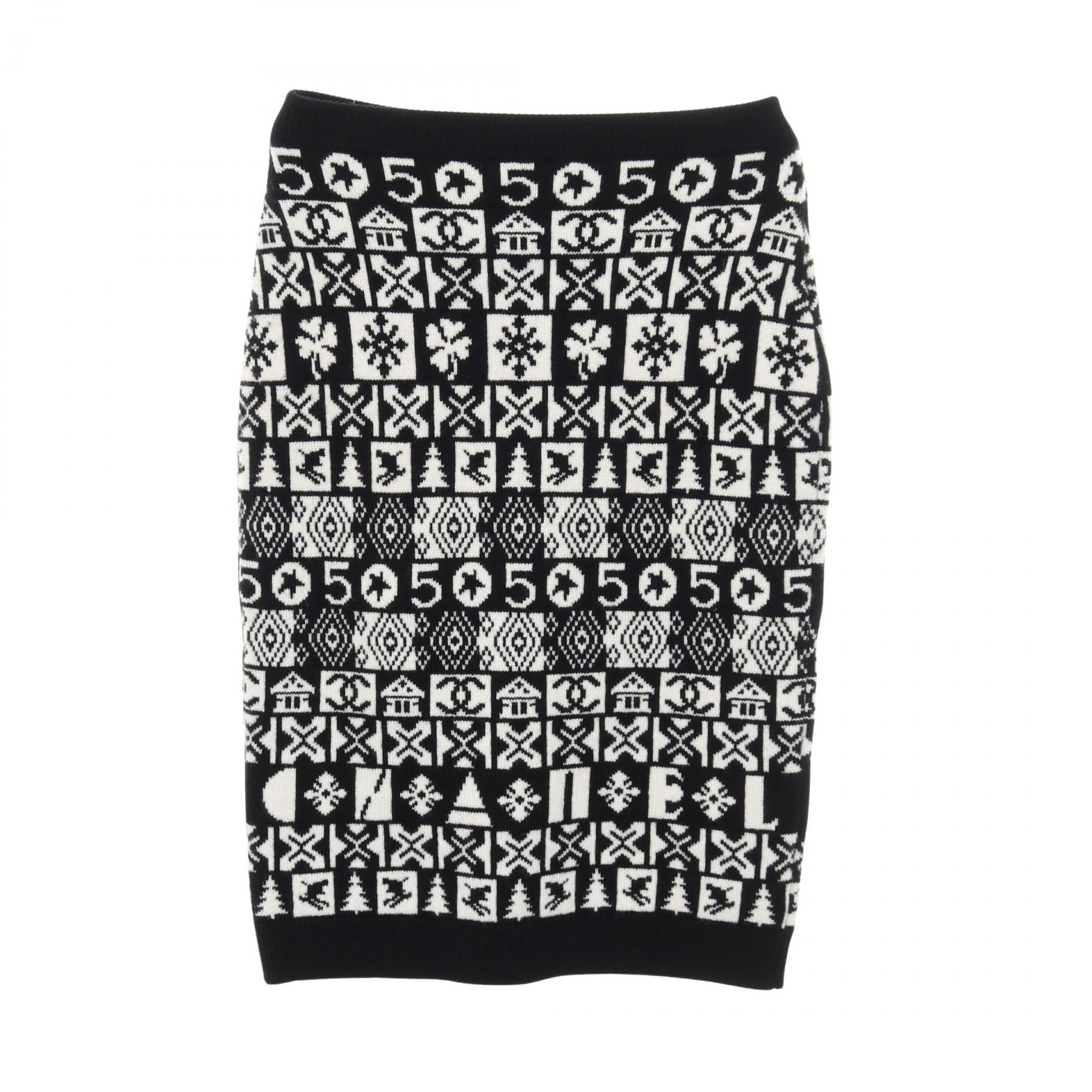 シャネル カシミヤニットスカート