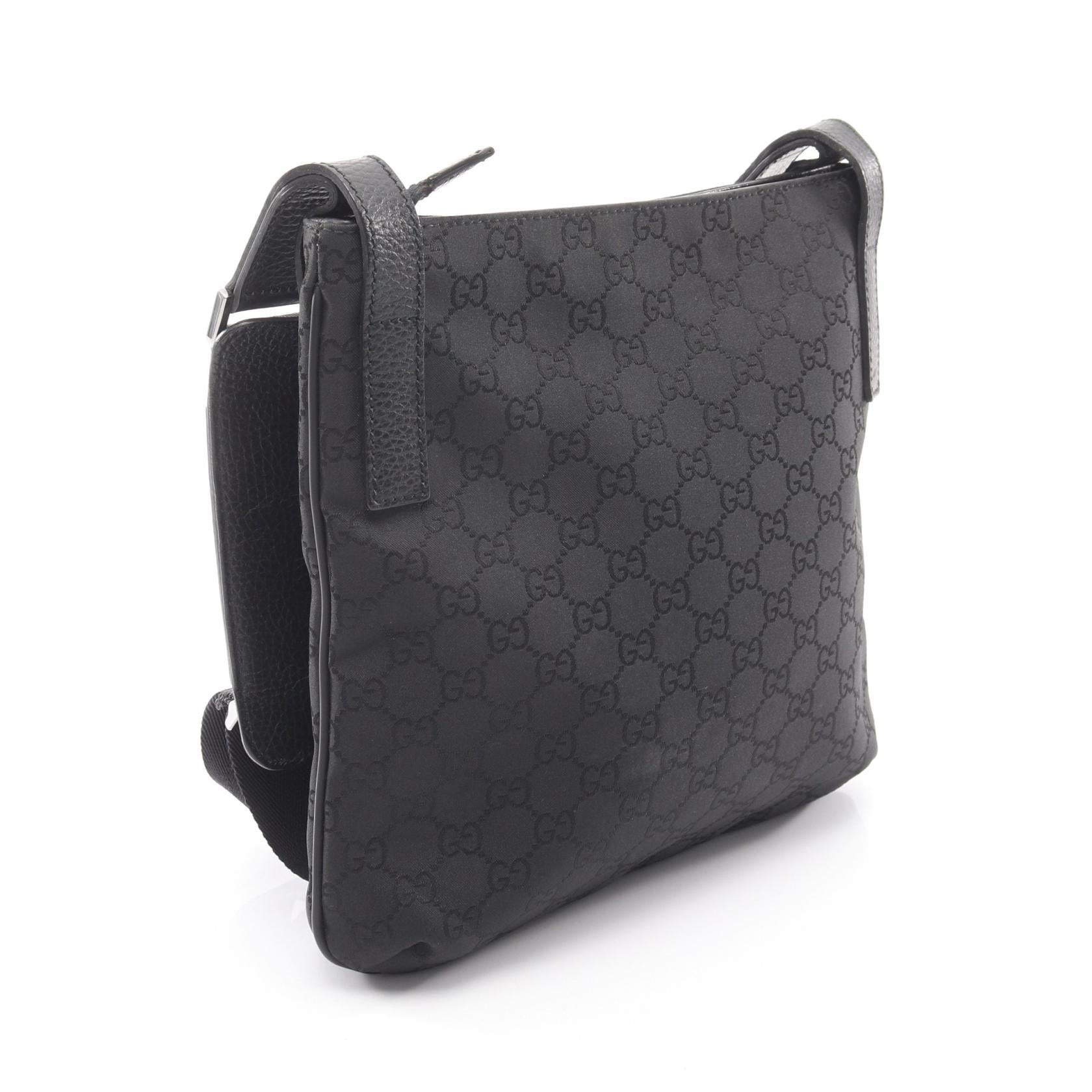 グッチ GGキャンバス レザー ショルダーバッグ
