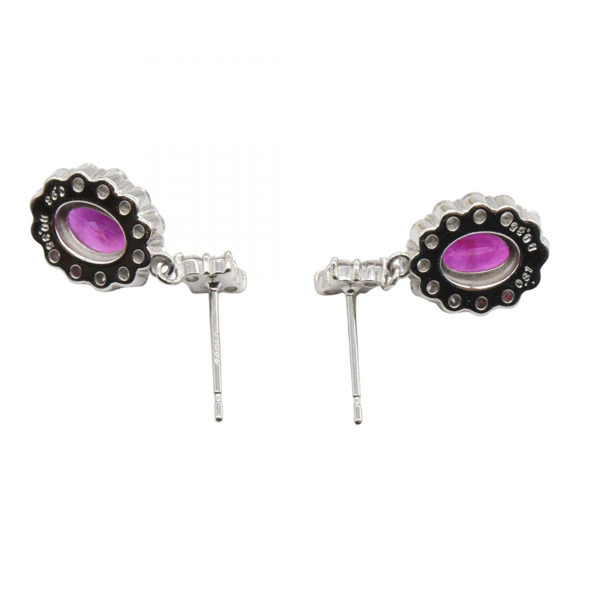ジュエリー Pt900ルビー ダイヤモンド ピアス