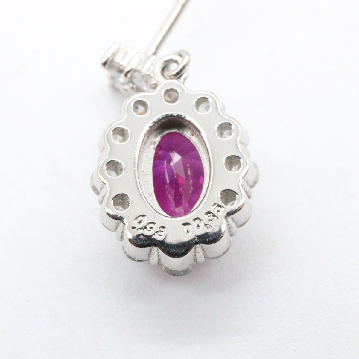 ジュエリー Pt900ルビー ダイヤモンド ピアス